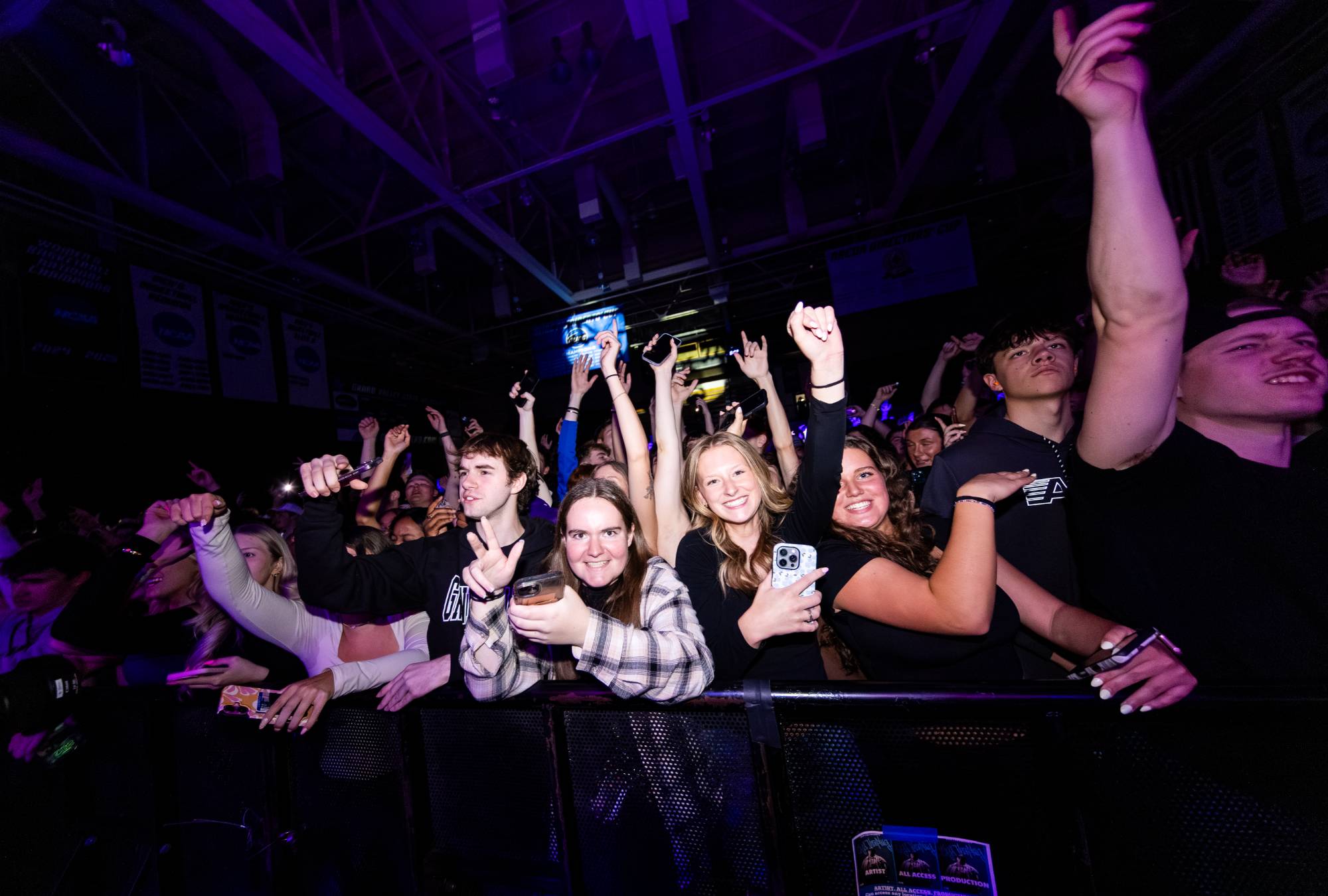 Group of people up front at spring concert